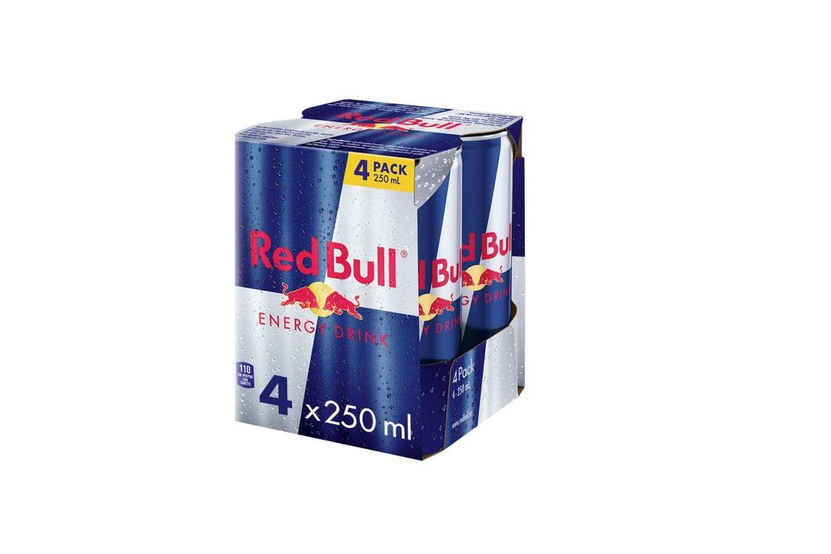 Red Bull boisson énergétique (Lot de 4) / Red Bull Energy Drink (4 Pack) (250 ml)