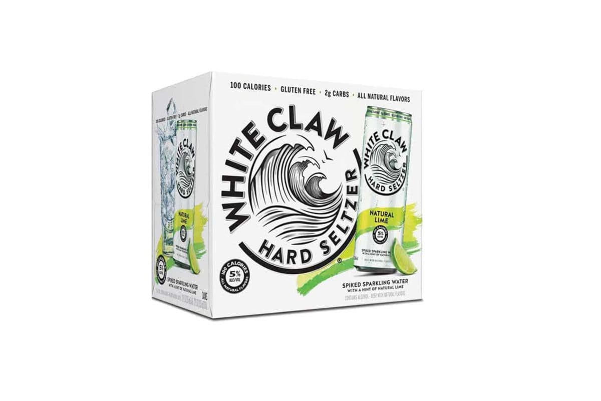 White Claw Hard Seltzer Natural Lime (6 x 355 ml Cans)