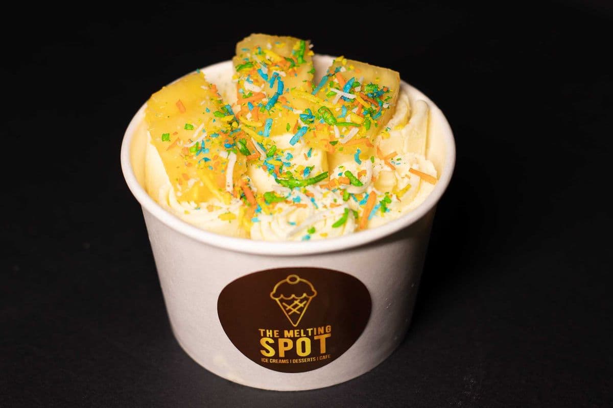Pina Colada Thai Rolled Ice Cream