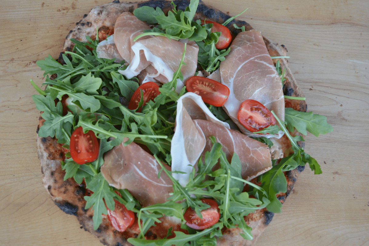 Prosciutto and Arugula Pizza