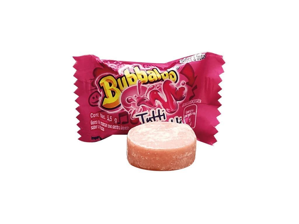 Bubbaloo Tutti Frutti Mexican Candy Bubble Gum with Liquid Center