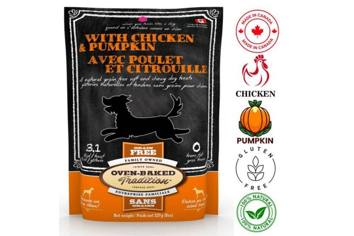 Oven-Baked Tradition - Soft And Chewy Chicken & Pumpkin Dog Treats (8 oz)