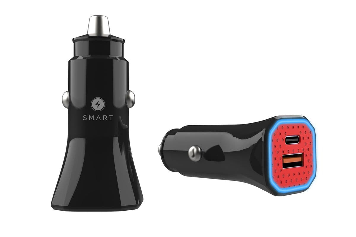 SMART PD 20W Dual Port USBA+C Car Charger