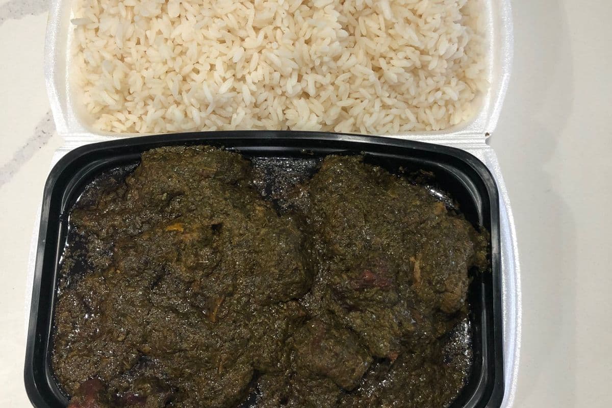 Cassava Leaves and Rice