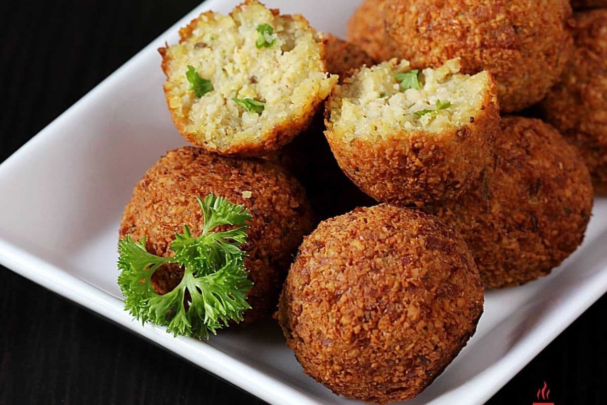 Three Pieces of Falafel Ball (On a side)