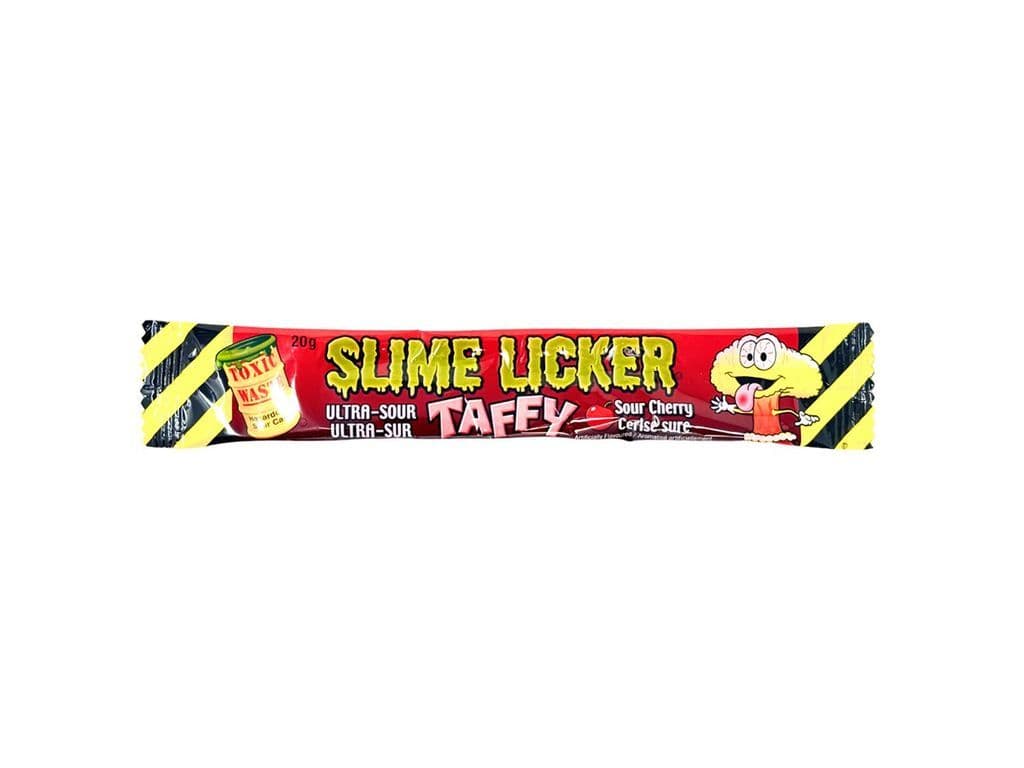 Toxic Waste Slime Licker Taffy Sour Cherry Chewy Candy 20g