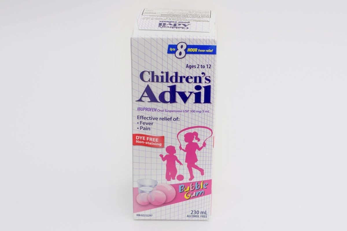 Advil Children's Oral Suspension, Bubble Gum (100mg/ml, 230 ml)