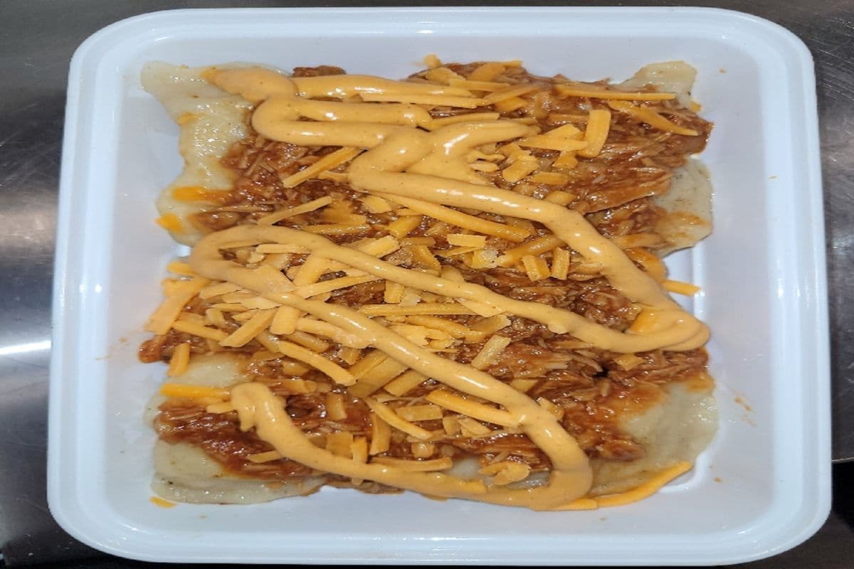 Pulled Pork Perogie Poutine