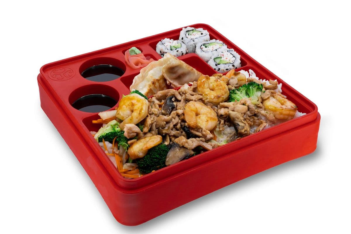 Teriyaki Chicken and Shrimp Bento
