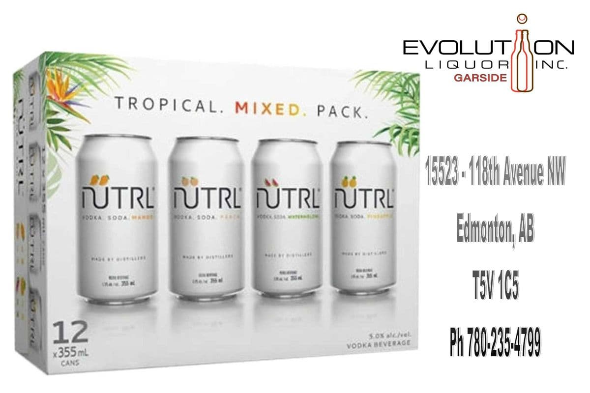 Nutrl Vodka Soda Tropical Mixer C355-12 (12 x 355ml Can)