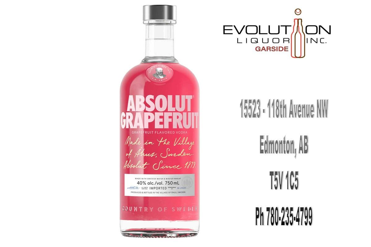 Absolut Vodka Grapefruit 0750G (1 x 750ml Glass Bottle)