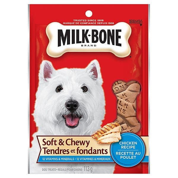 Milk Bone Tendres et Fondants Poulet 113g/ Milk Bone Soft & Chewy Chicken 113g