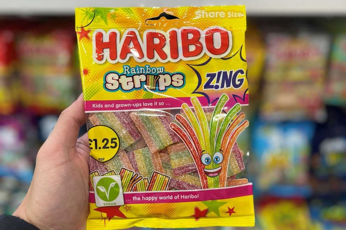 (UK) HARIBO RAINBOW STRIPS Z!NG VEGAN - 130G