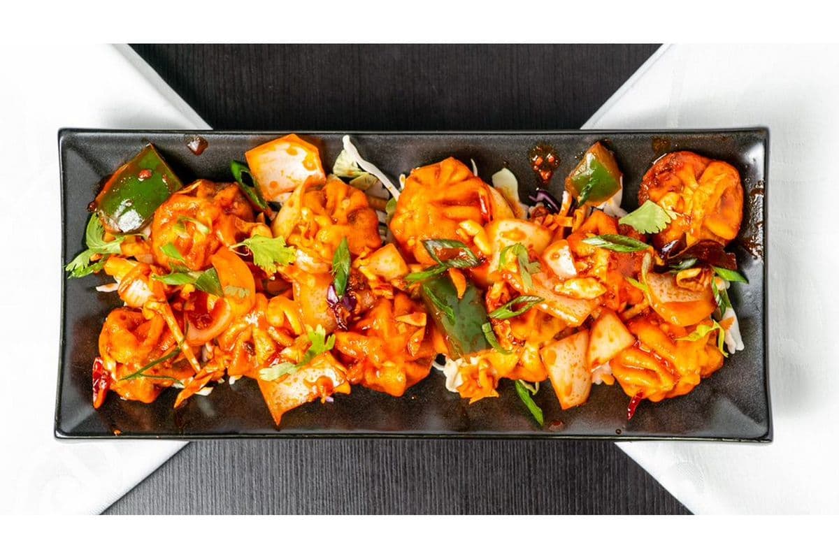 Vegetable Chilli Momos (7 pcs)