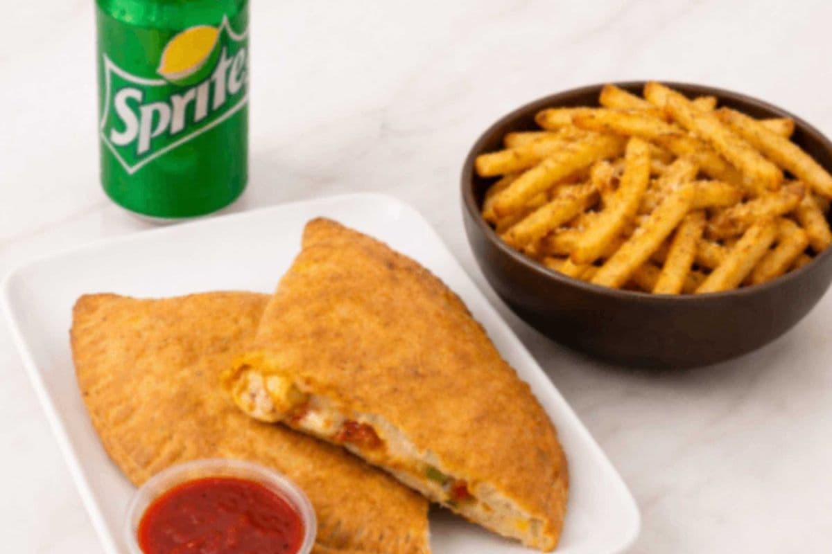 Calzone Meal Deal :- Calzone+ Fries+ Pop can