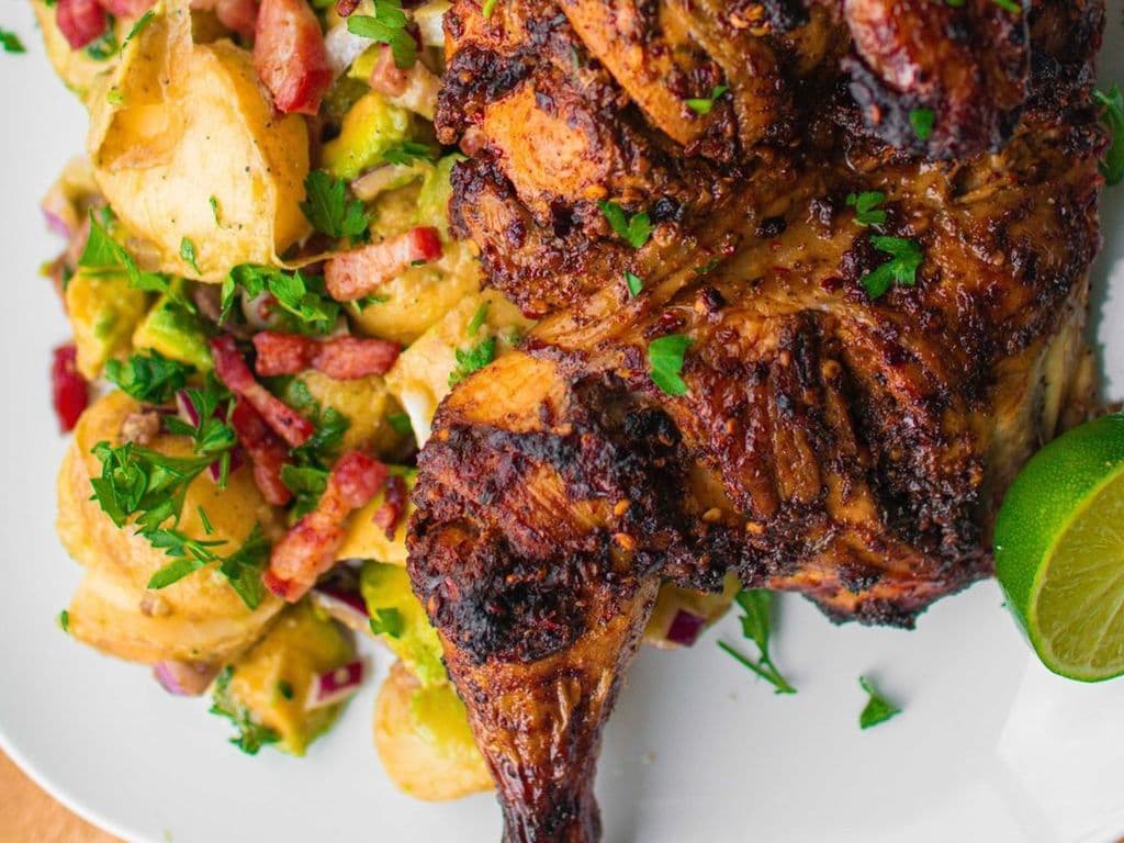 Herb-Infused Half Chicken Plate