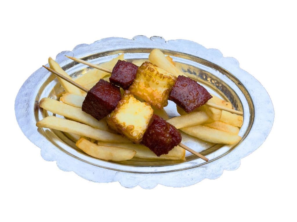 Sujuk and Halloumi Skewers