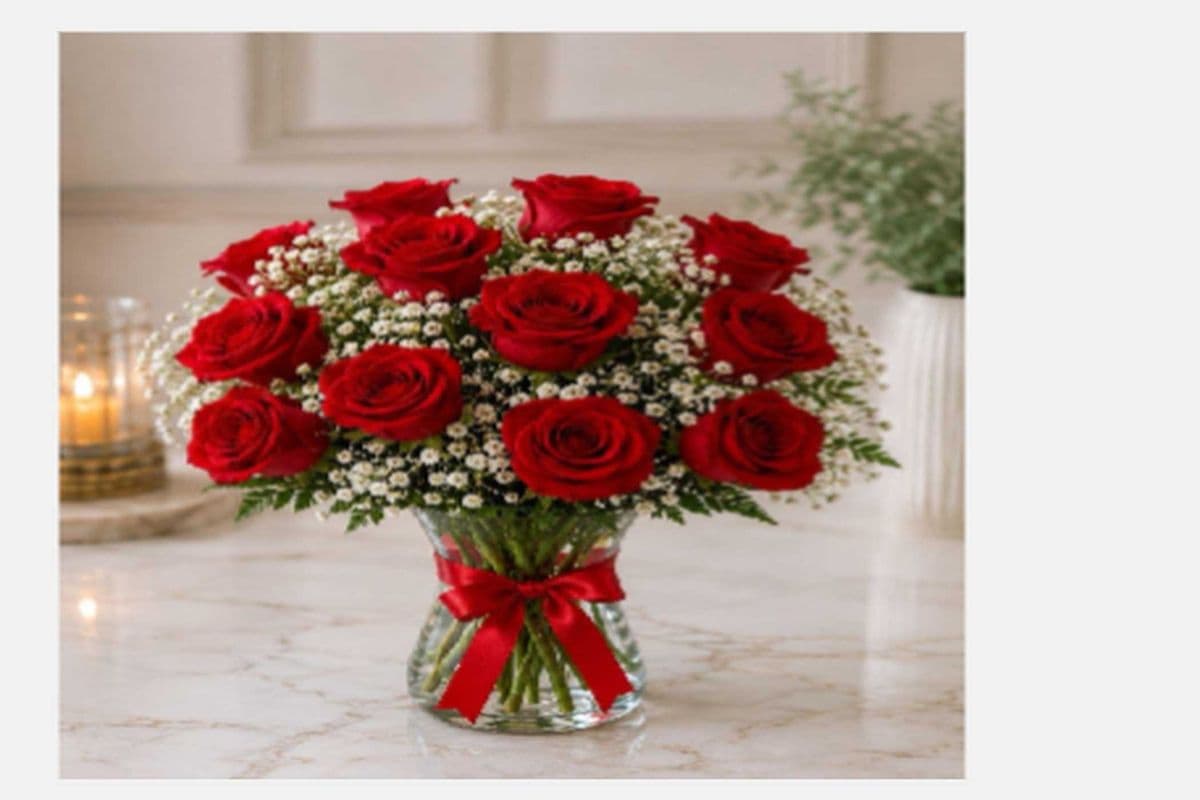Scarlet Romance Vase