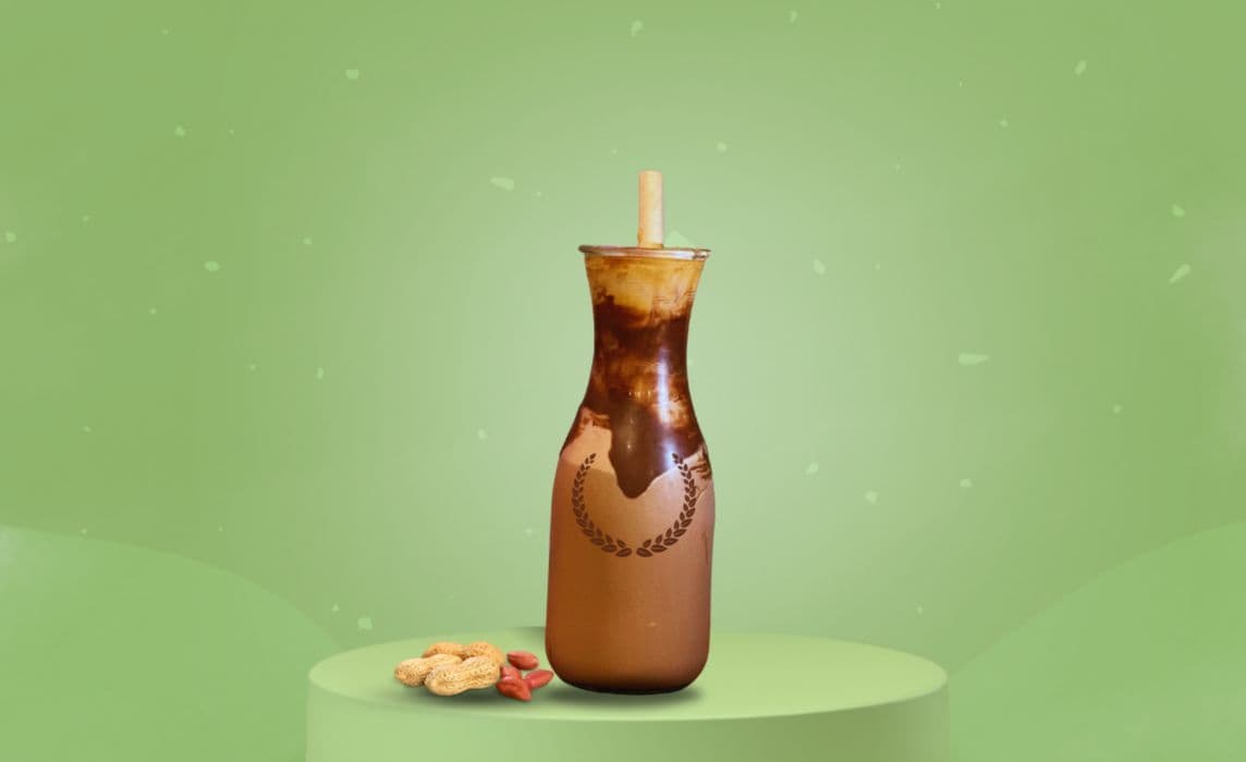 Vegan Dark Chocolate Peanut Butter Ice Cream Shake (V)