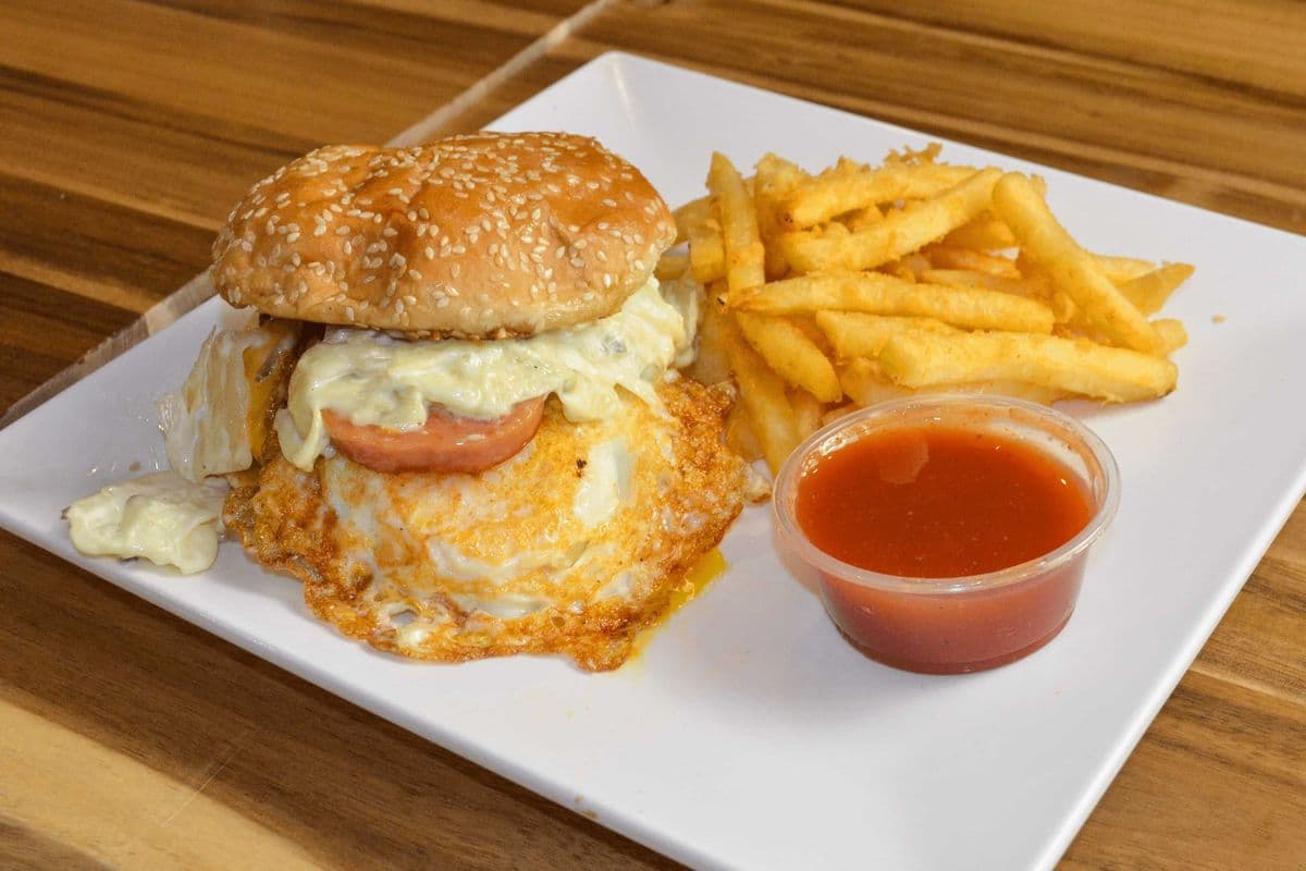 Spam and Egg Burger