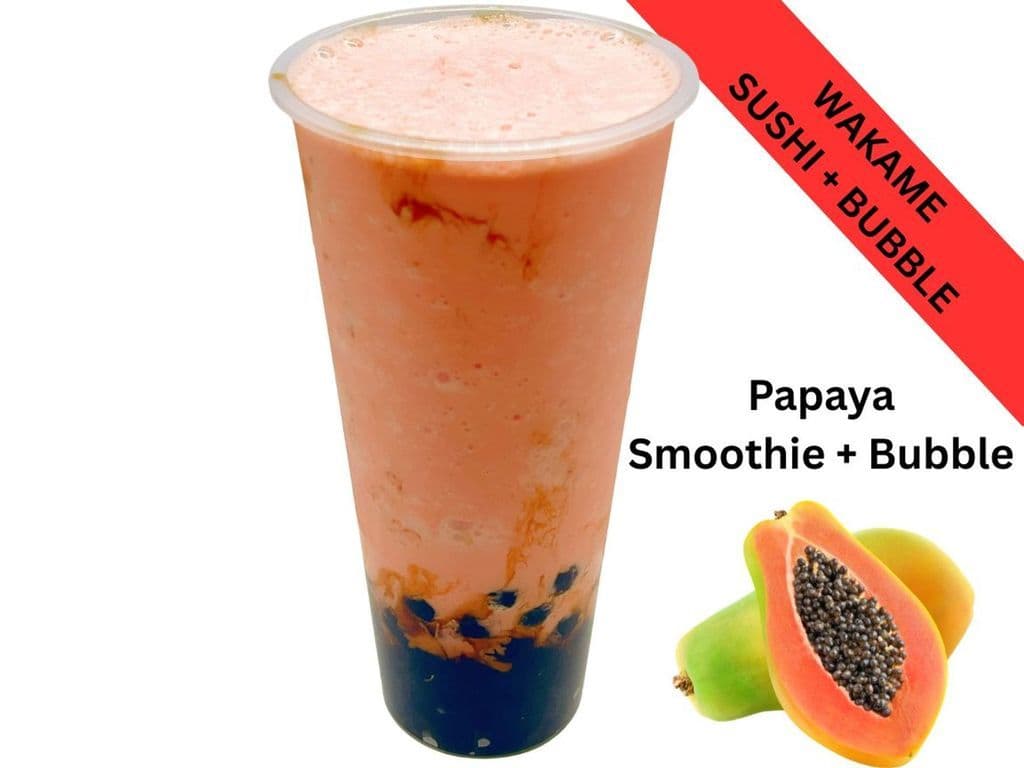 Papaya Smoothie+Bubble