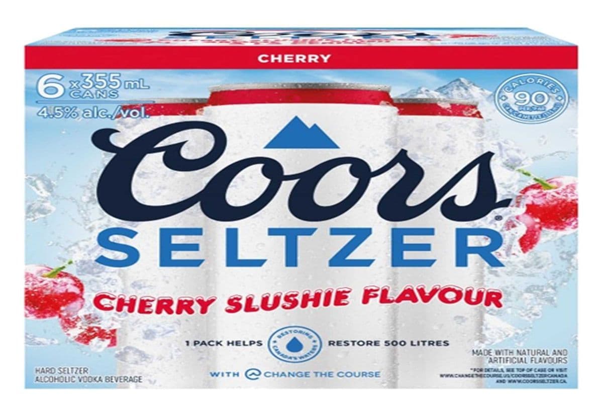 COORS SELTZER SLUSHIE CHERRY 6 CANS (6 x 355ML)