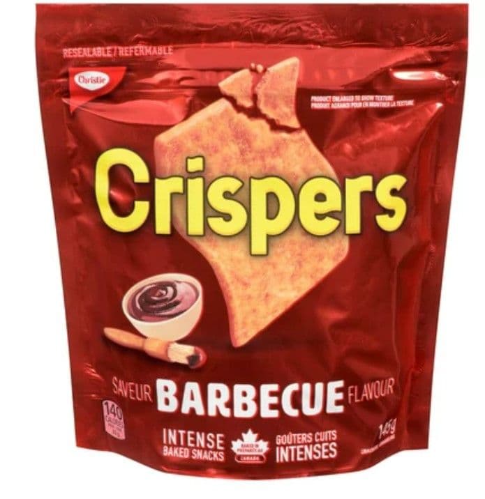 Crispers Craqulines BBQ 145g/ Crispers BBQ Crackers 145g