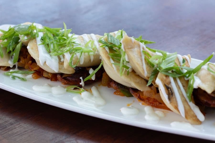 Perogies + Chorizo