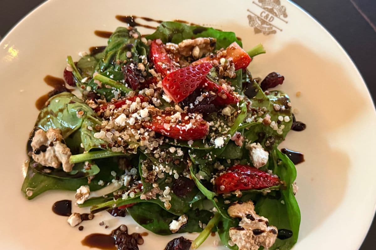 Quinoa, Spinach, and Candied Walnut Salad