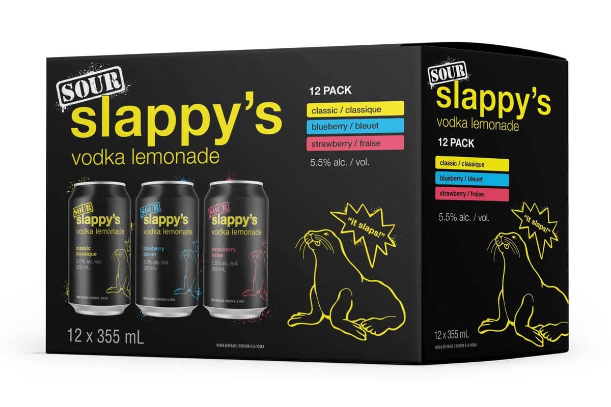 Slappy's Sour Vodka Lemonade Variety (12 x 355ml can)