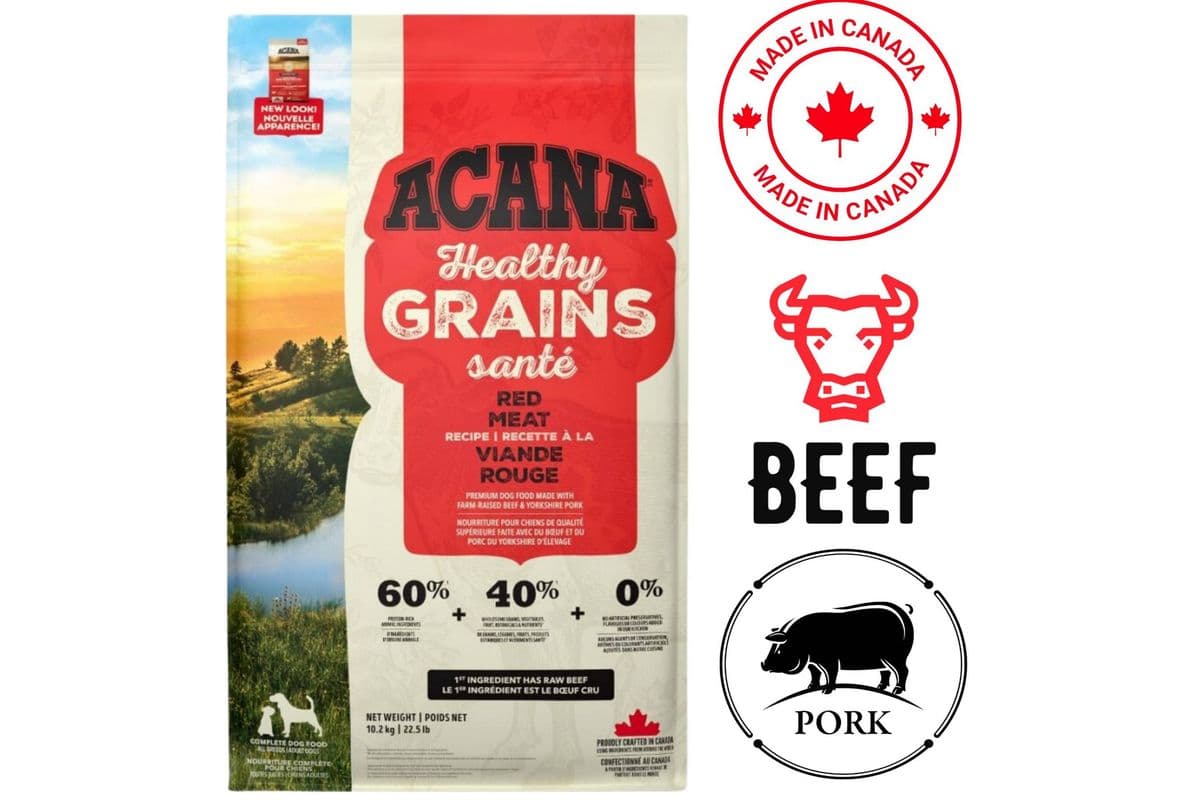 Acana - Healthy Grains Ranch Raised Red Meat Dry Dog Food (22 lbs)