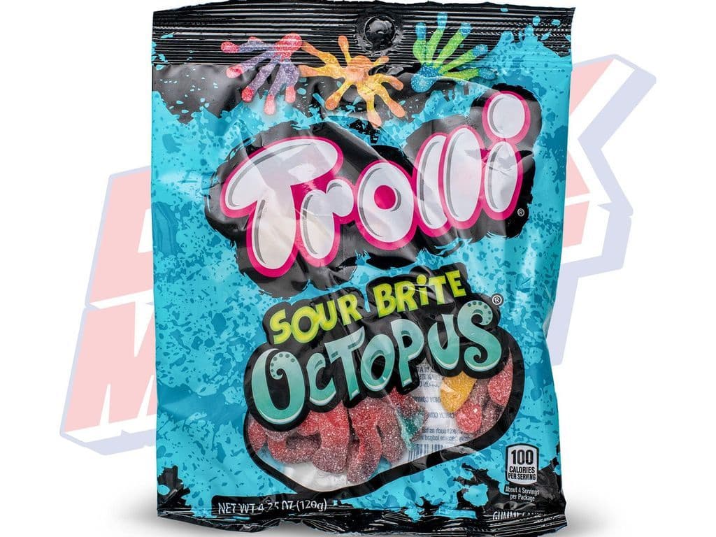 Trolli Sour Brite Octopus Peg Bag - 4.25oz