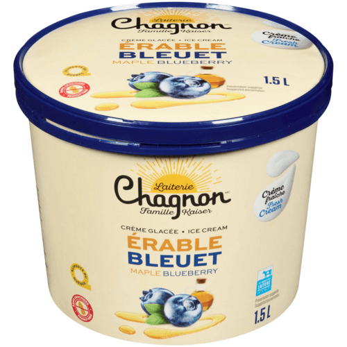 Chagnon Créme Bleuet Érable Glacée 1.5L/ Chagnon Maple Blueberry Ice Cream 1.5 L