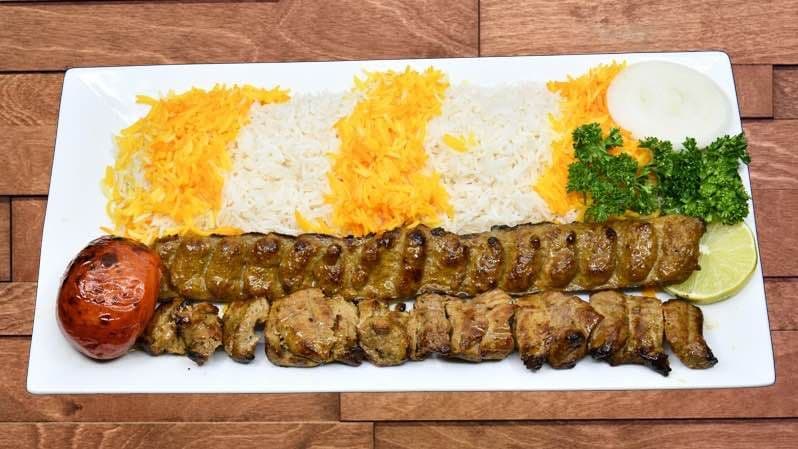 Lamb Chenje Soltani Kebab Dish