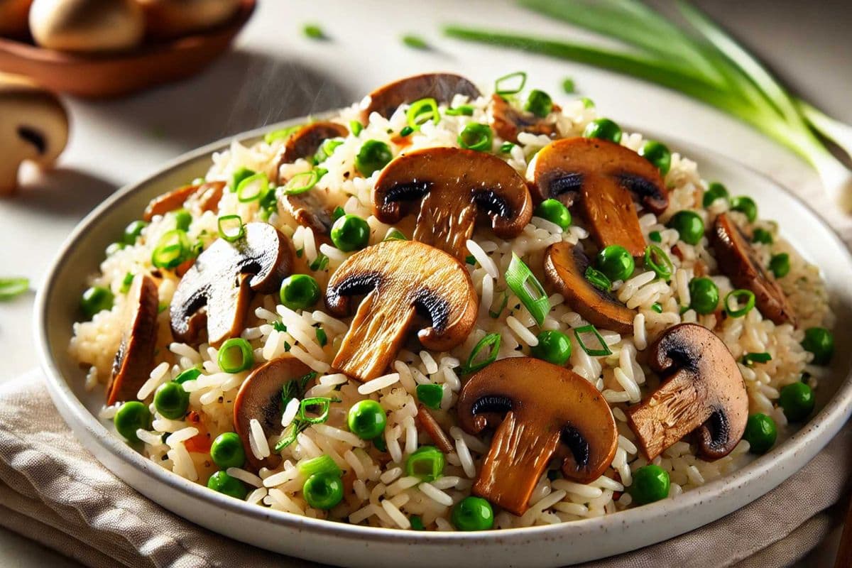 Mushroom or Peas Pulao