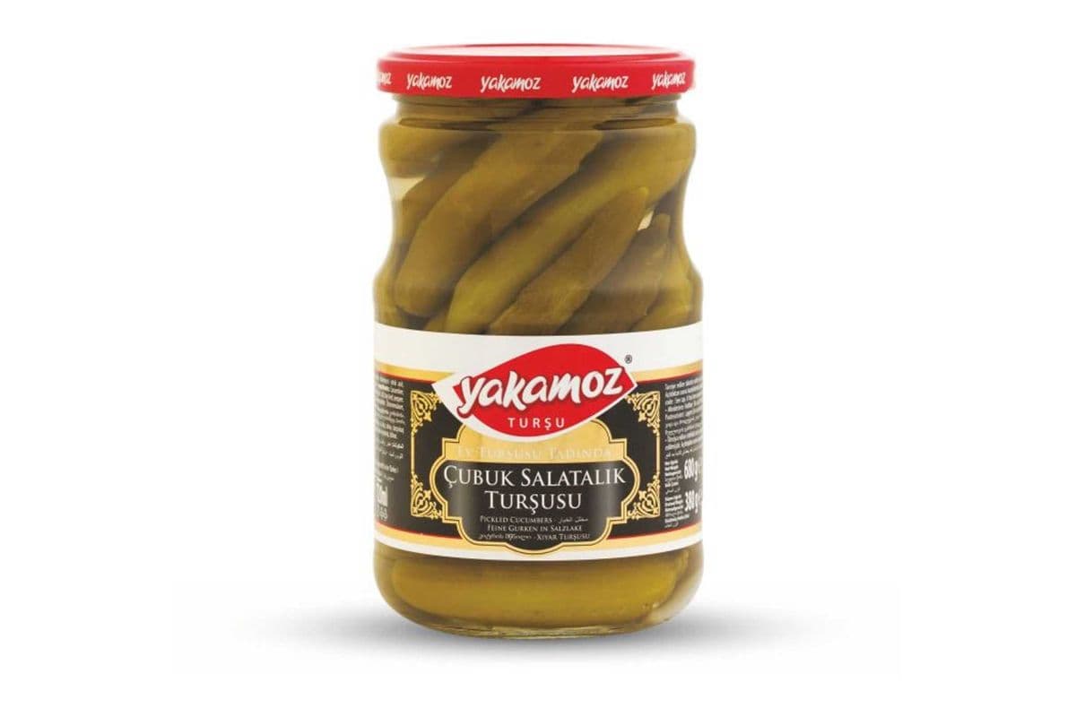 YAKAMOZ CUBUK SALATALIK TURSUSU CAM Stick Cucumber Pickles Jar 680g