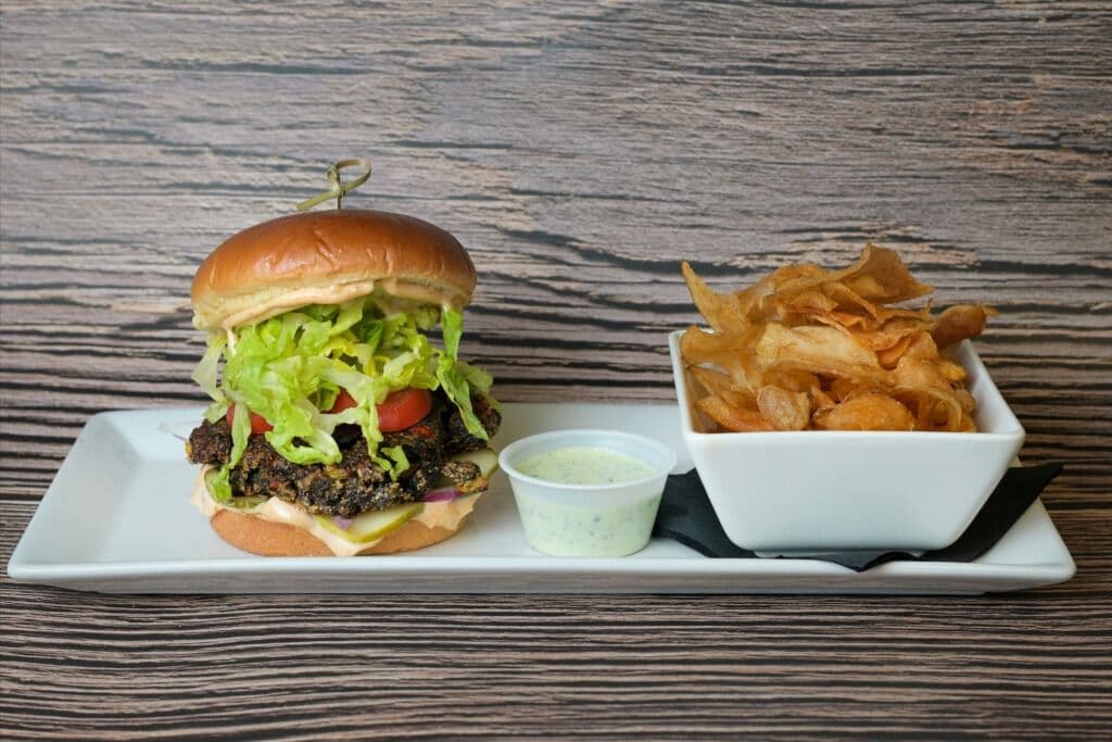 Black Bean and Poblano Burger