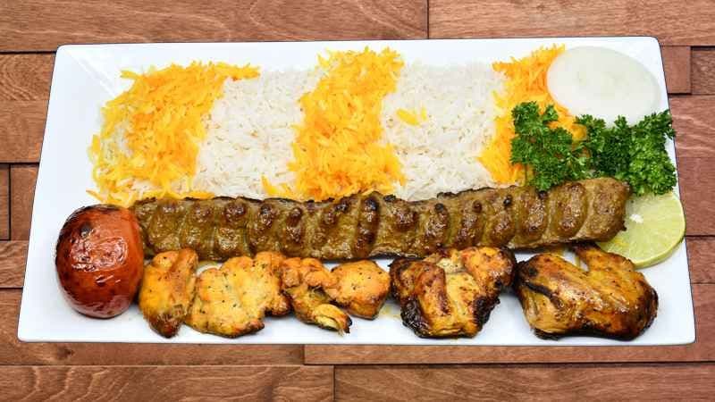 Bone-in Chicken Soltani Kebab Dish (Yaas Loghme)