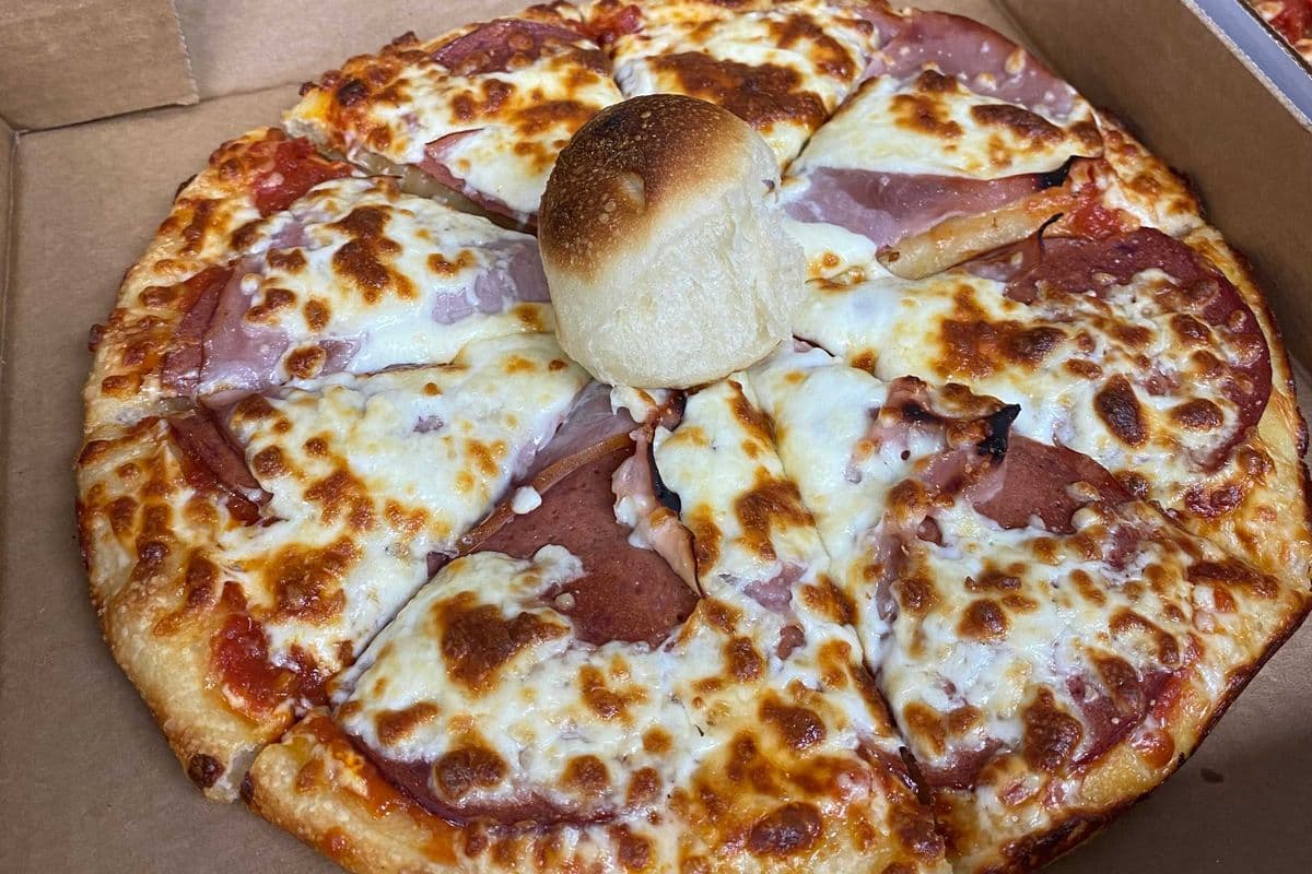 14. 14" Pepperoni and Ham Pizza