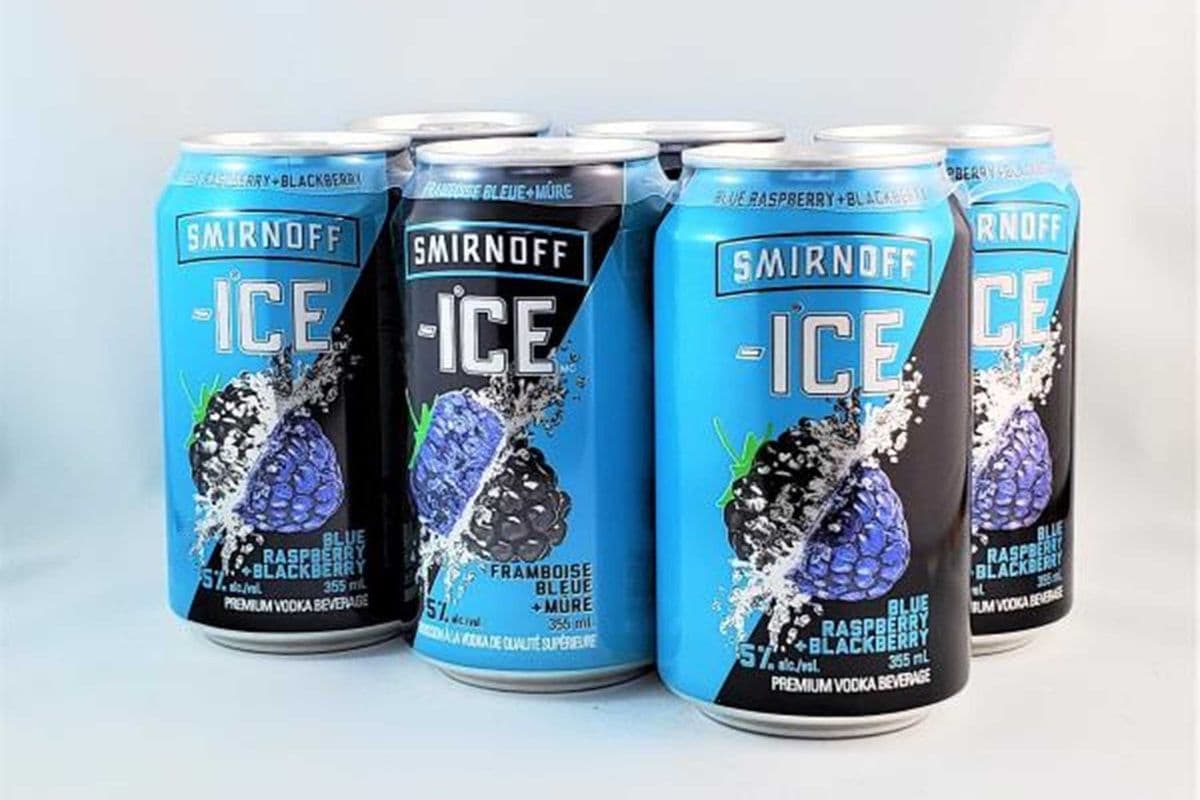 SMIRNOFF ICE BLUE RASPBERRY & BLACKBERRY 6 CANS (6 x 355 ML)