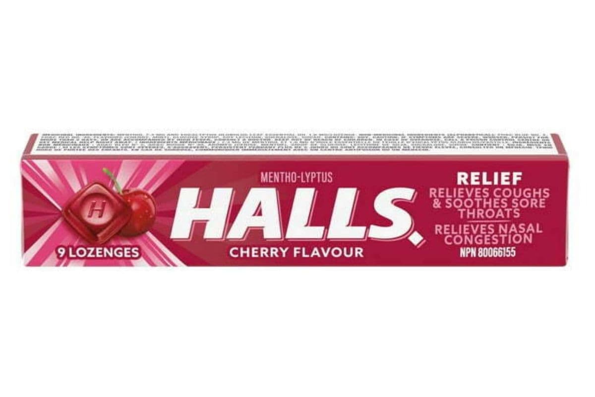 Halls Cherry Flavour Cough Drops 9ct