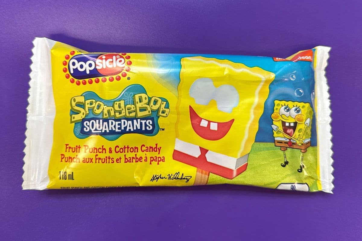 Spongebob Squarepants Fruit Punch & Cotton Candy Popsicle