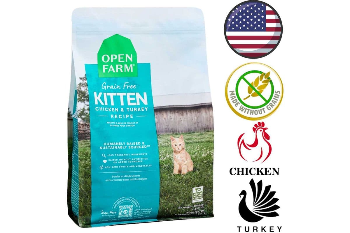 Open Farm - Grain Free Chicken & Turkey Kitten Dry Cat Food - 4 lb