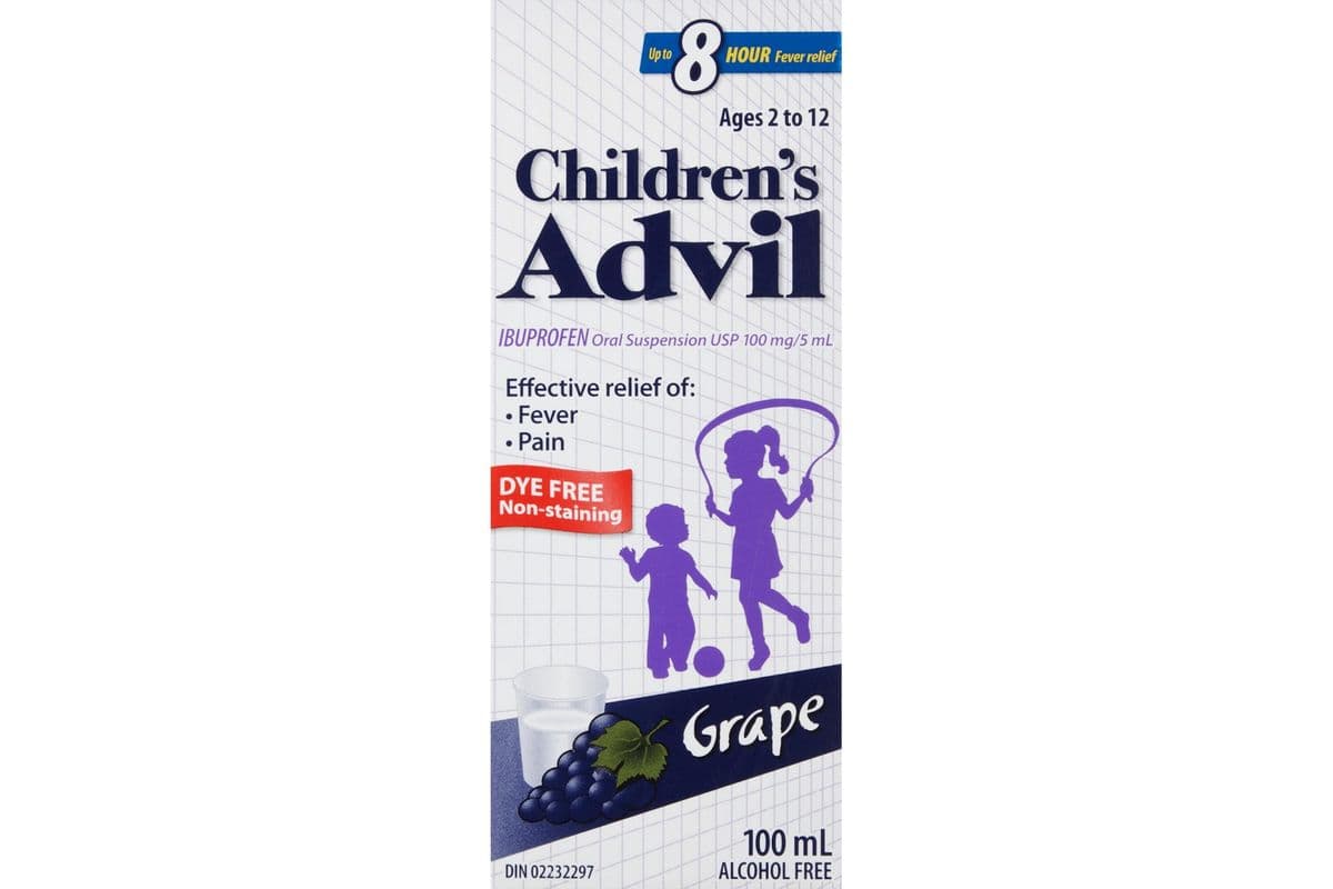 Children's Advil Ages 2 to 12 100mg/5ml Liquid (100 ml)