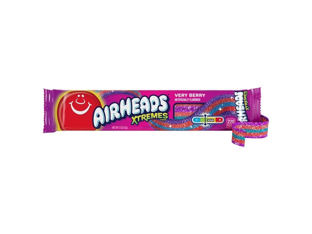 Airheads Xtremes Very Berry Sour Belts 57g Sour Candy Strips
