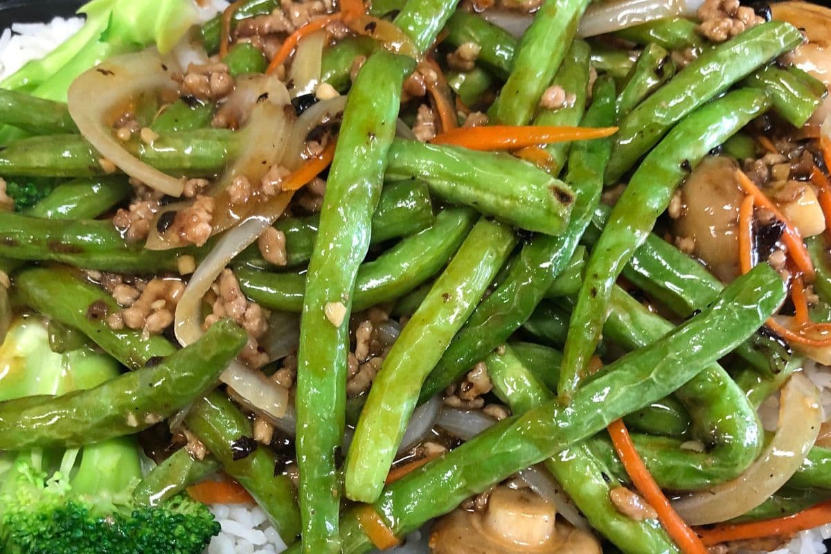 20. Stir-Fried Green Beans with Pork in black bean sauce