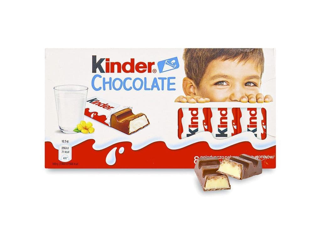 Kinder Chocolat Cream Filled Milk Chocolate Bars 8 Pack