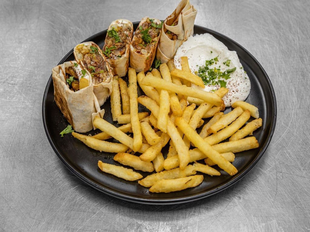 Arabic Chicken Shawarma With Fries
