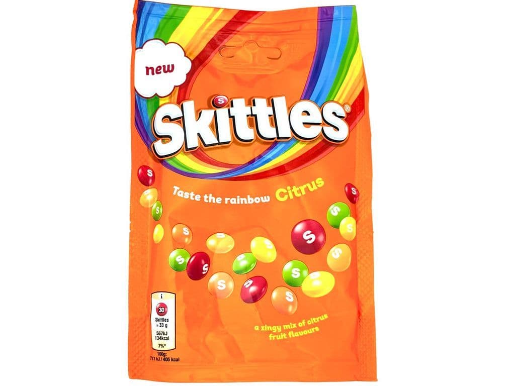 Skittles Citrus Chewy Candy Bag UK 136g Candies