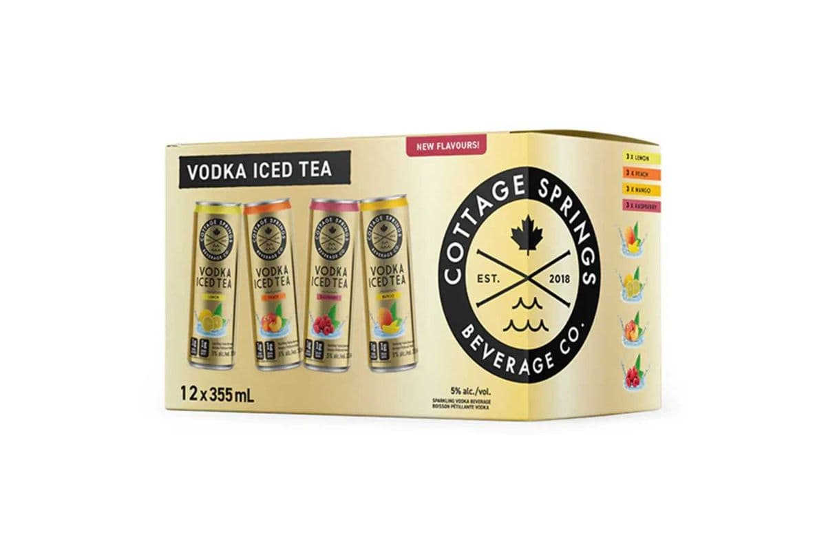 COTTAGE SPRINGS VODKA ICED TEA MIXER (12 x 355 ml Cans)